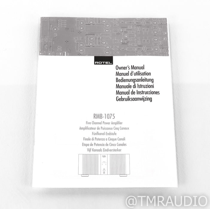 Rotel RMB-1075 5 Channel Power Amplifier; RMB1075