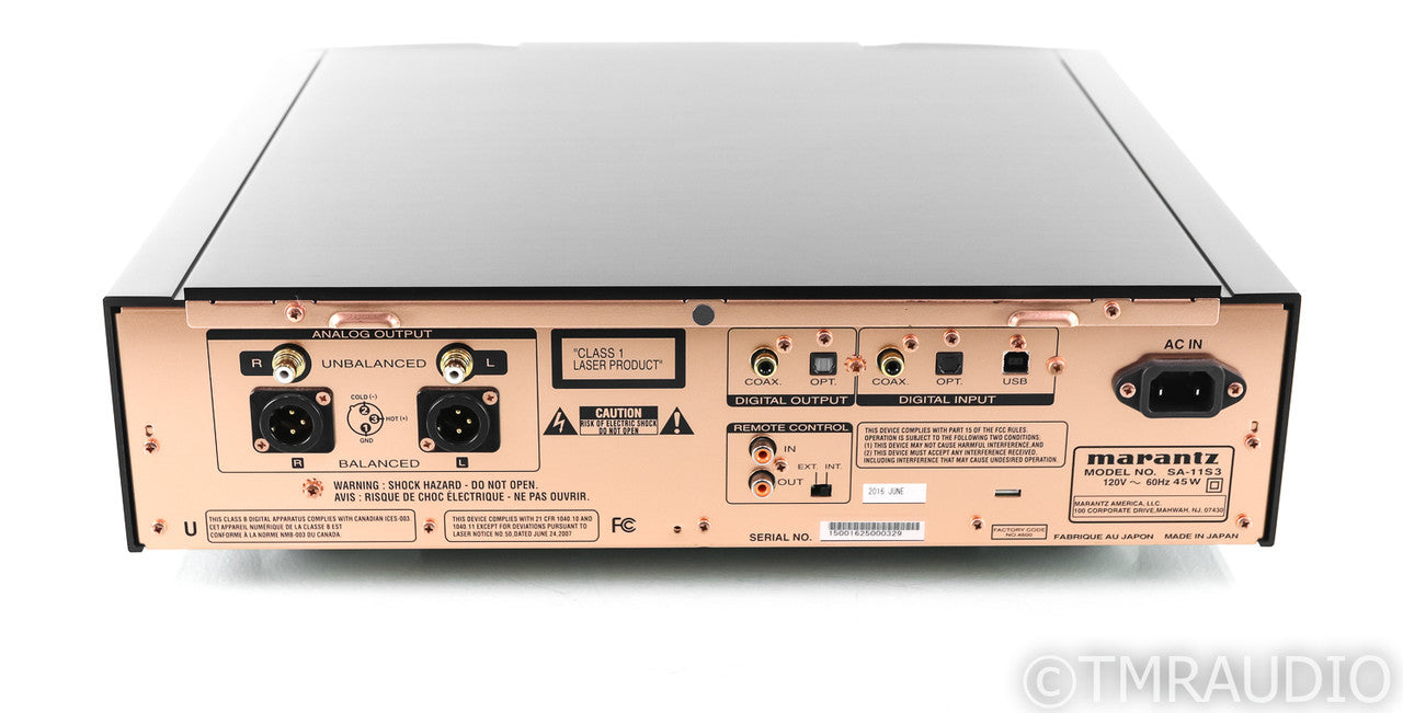 Marantz SA-11S3 CD / SACD Player; SA11S3; Remote (No USB Input)