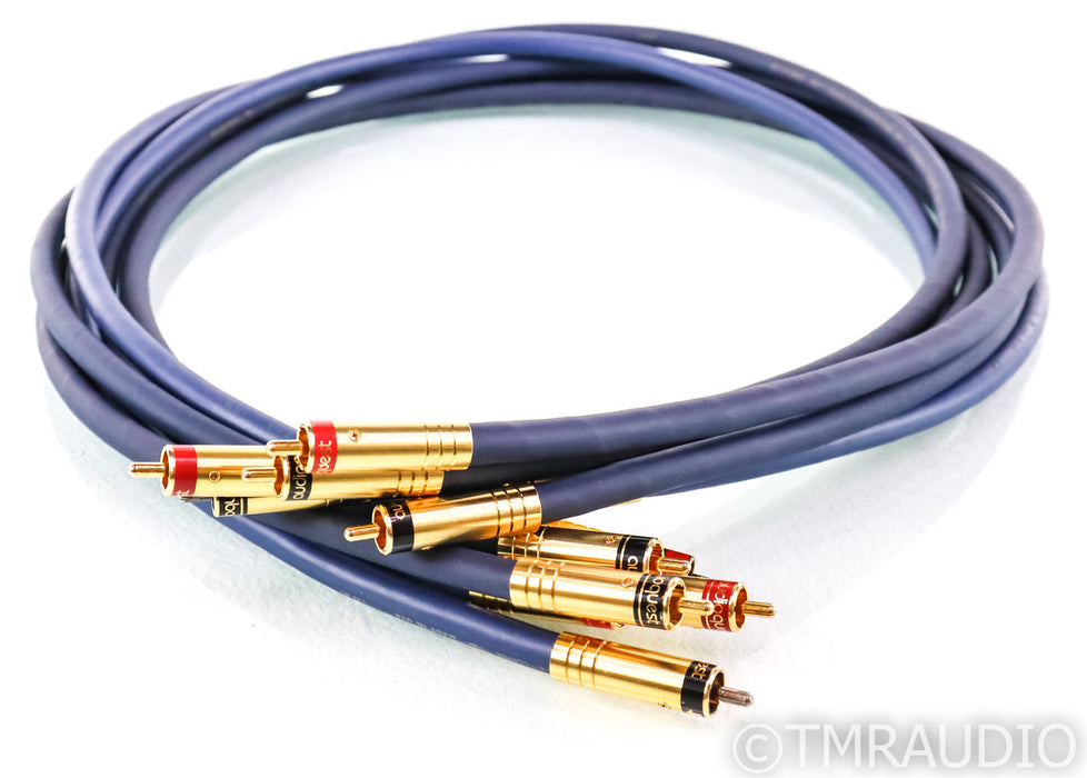 Audioquest Quartz X3 RCA Cables; Set of Six 1m Interconnects; Three Pairs