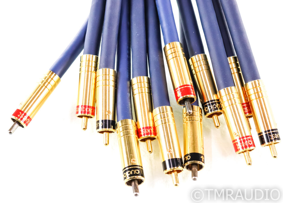 Audioquest Quartz X3 RCA Cables; Set of Six 1m Interconnects; Three Pairs
