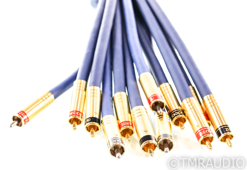 Audioquest Quartz X3 RCA Cables; Set of Six 1m Interconnects; Three Pairs