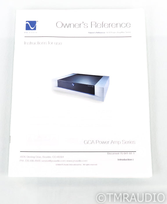PS Audio GCA-250 Stereo Power Amplifier; GCA250