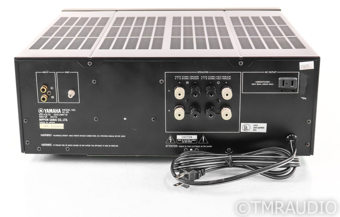 Yamaha Natural Sound M-45 Vintage Stereo Power Amplifier; NS-M45; Black