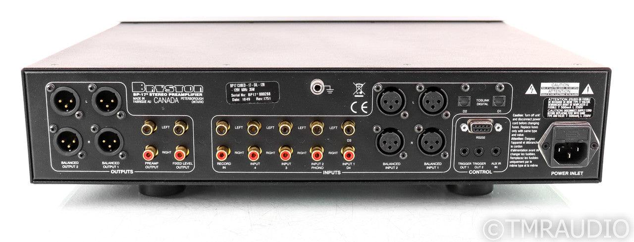 Bryston BP-17 Cubed Stereo Preamplifier; BP17-3; Silver; 17"
