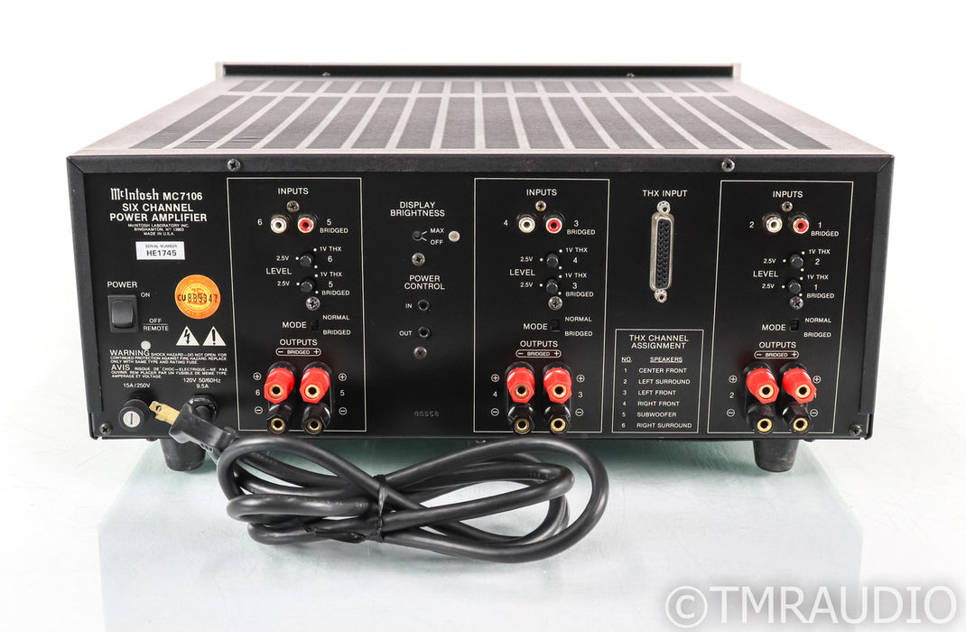 McIntosh MC7106 6 Channel Power Amplifier; MC-7106