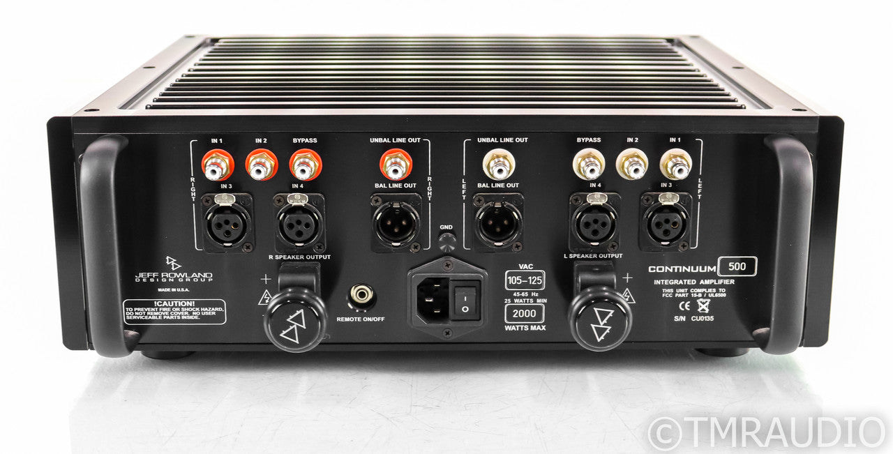 Jeff Rowland Continuum 500 Stereo Integrated Amplifier; Remote