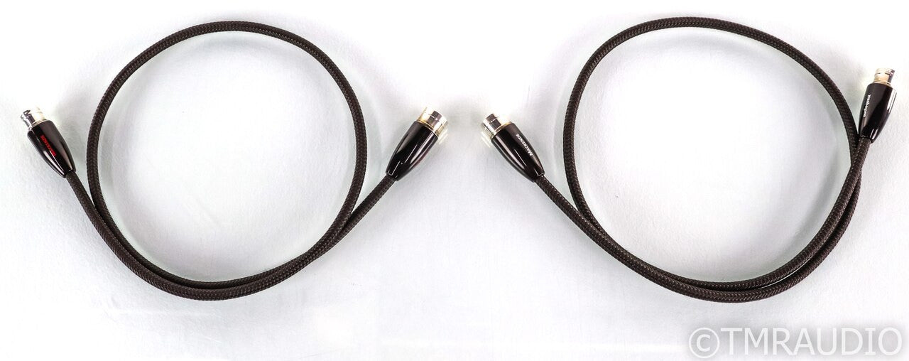 AudioQuest Mackenzie XLR Cables; 1m Pair Balanced Interconnects (One Slightly Longer)