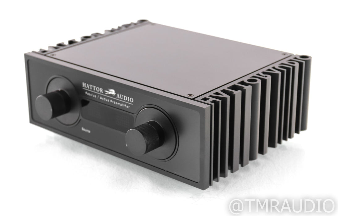 Hattor Audio Passive / Active Stereo Preamplifier; Low Noise PSU; Remote