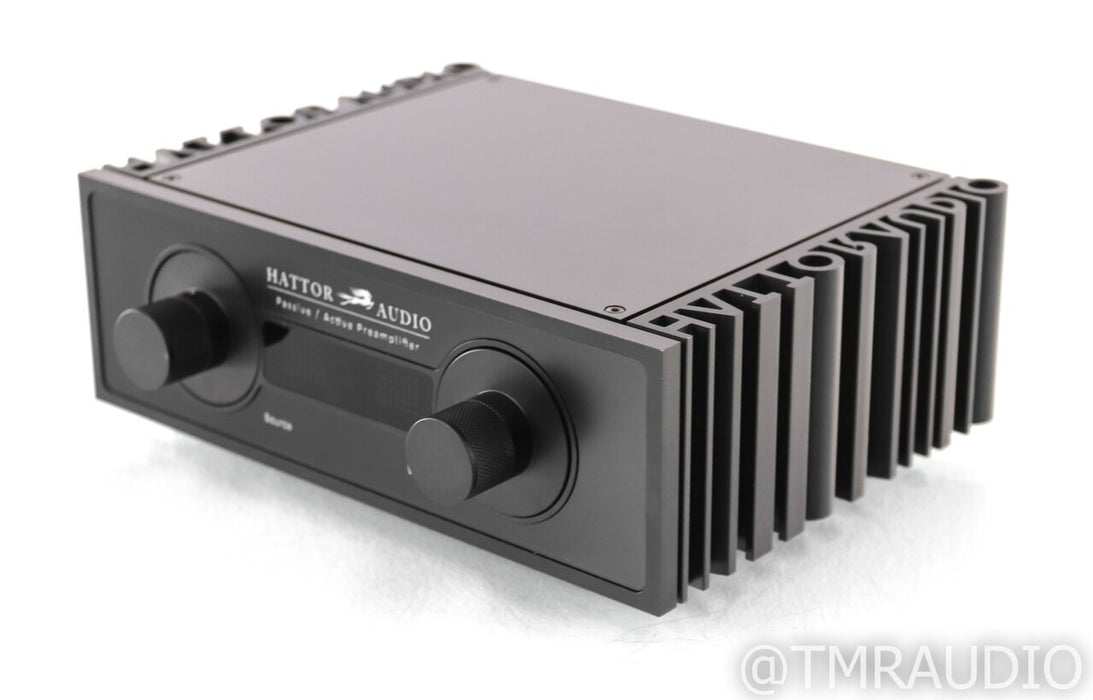 Hattor Audio Passive / Active Stereo Preamplifier; Low Noise PSU; Remote