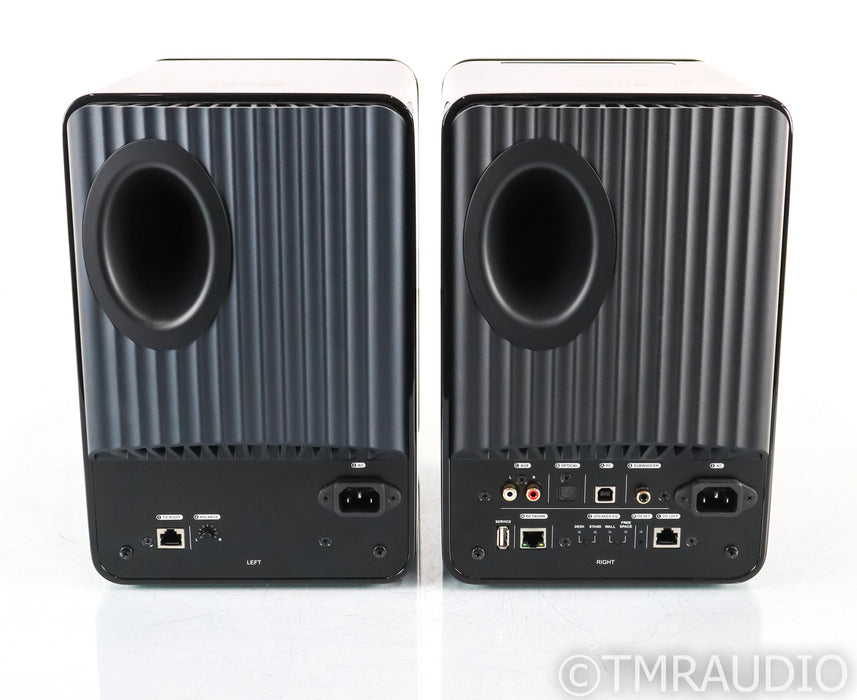 KEF LS50W Wireless Bookshelf Speakers; LS-50W Gloss Black/Blue