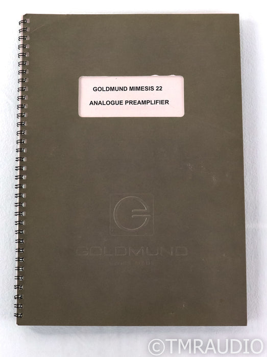 Goldmund Mimesis 22 Stereo Preamplifier; Silver (No Remote)