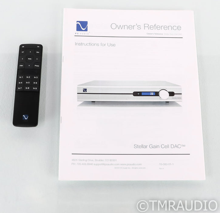 PS Audio Stellar Gain Cell DAC; D/A Converter; Silver (Used)