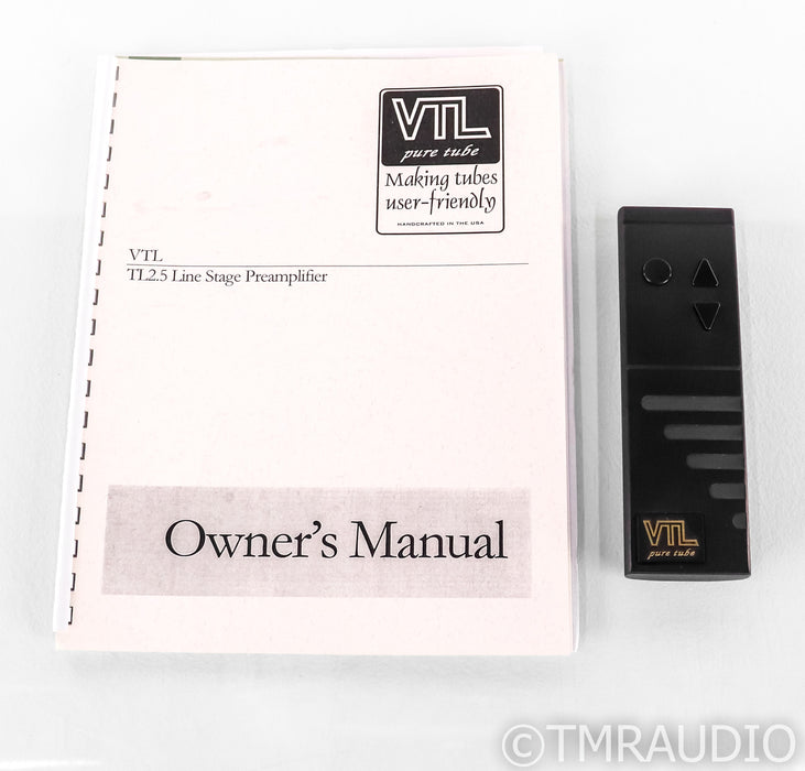 VTL TL2.5 Stereo Tube Preamplifier; TL-2.5; Remote; Refreshed - Excellent