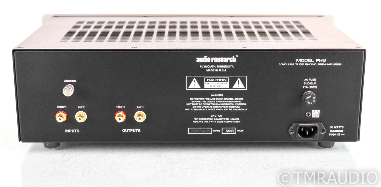 Audio Research PH6 MM / MC Tube Hybrid Phono Preamplifier; Silver; PH-6