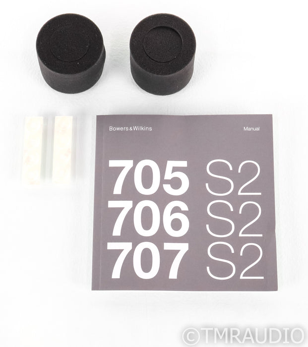 B&W 705 S2 Bookshelf Speakers; Gloss Black Pair