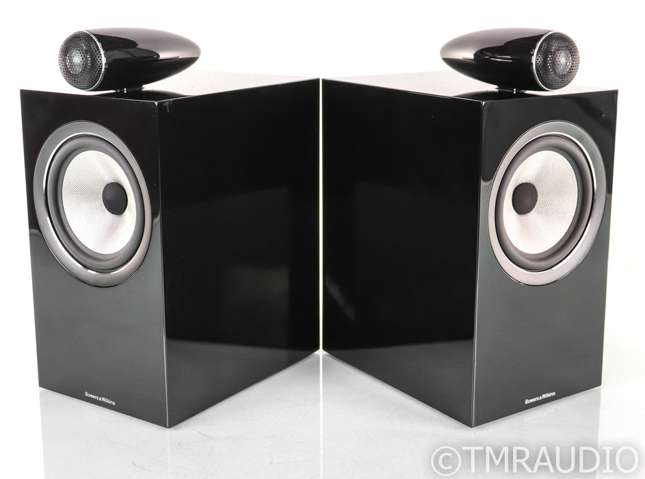 B&W 705 S2 Bookshelf Speakers; Gloss Black Pair