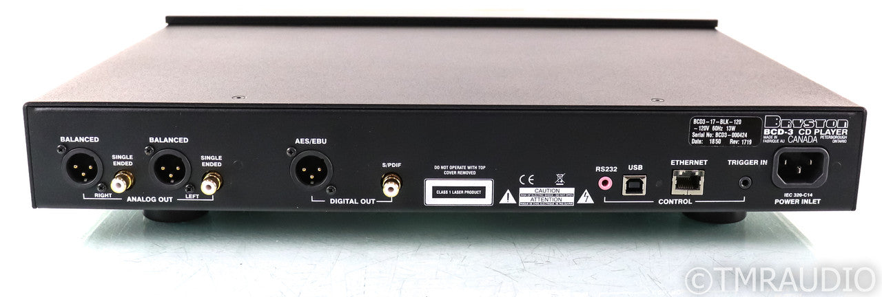 Bryston BCD-3 CD Player; BCD3; Remote; 17"