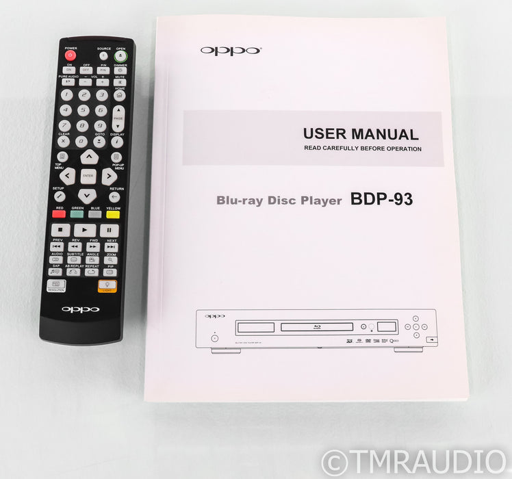 Oppo BDP-93 Universal Blu-Ray Player; BDP93; Remote