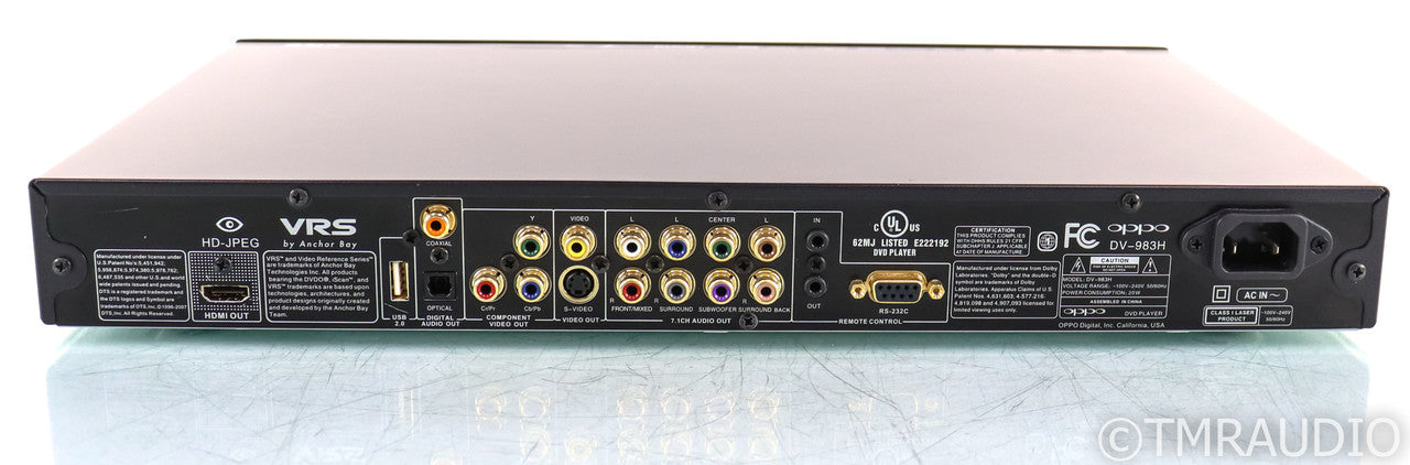 Oppo DV-983H DVD / SACD / CD Player; DV983H; Remote