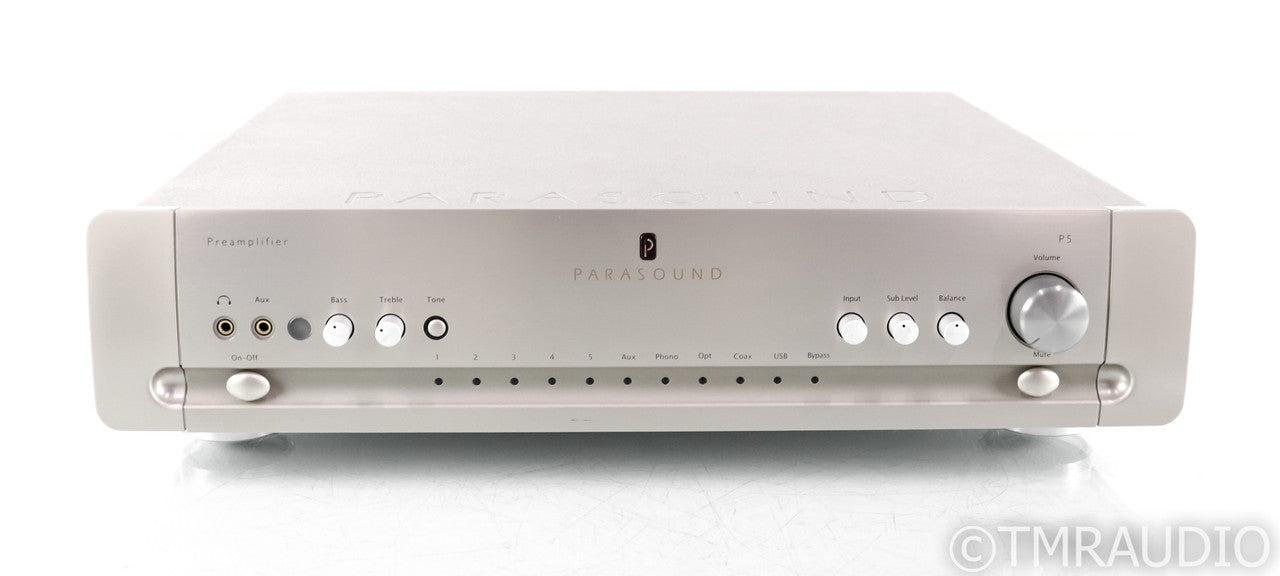 Parasound Halo P5 Stereo Preamplifier; DAC; USB; MM / MC Phono; Silver