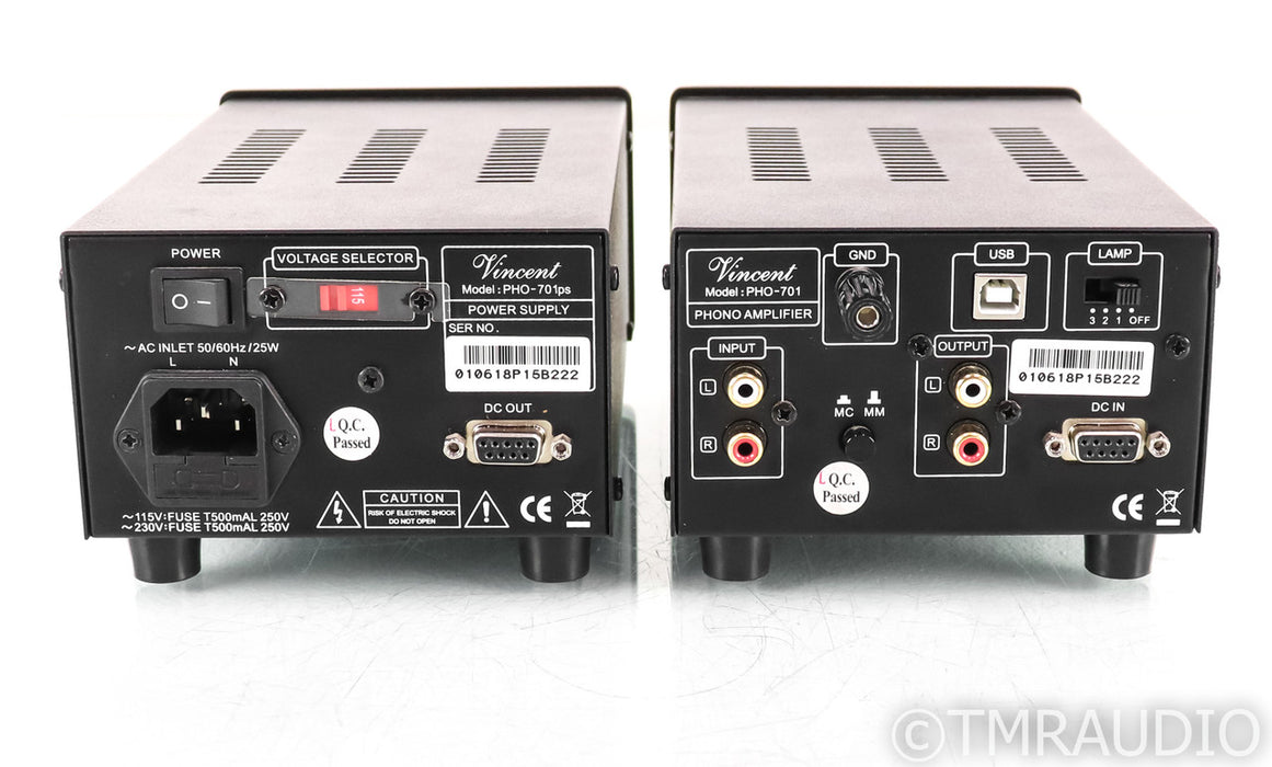 Vincent Audio PHO-701 MM / MC Phono Preamplifier; PHO701; Black