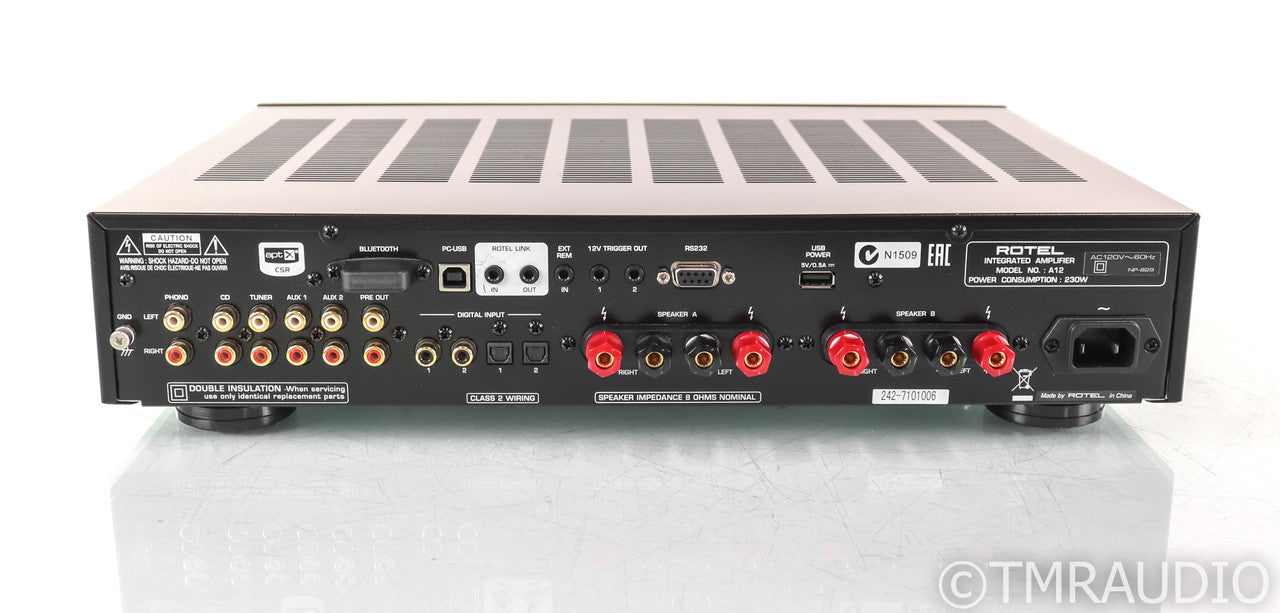 Rotel A12 Stereo Integrated Amplifier; A-12; Bluetooth; Remote
