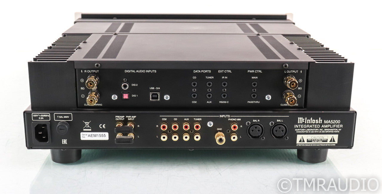 McIntosh MA5200 Stereo Integrated Amplifier; MA-5200; DAC; USB; Remote