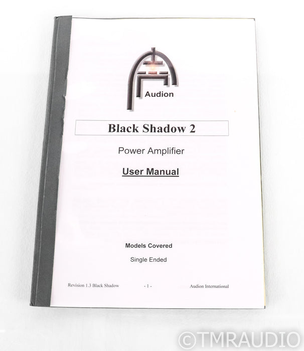 Audion Black Shadow 2 MKII Mono Power Amplifier