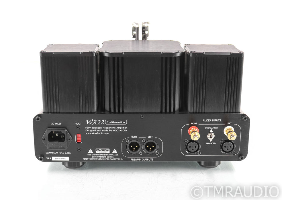 Woo Audio WA22 2nd Gen Tube Headphone Amplifier; WA-22; Black