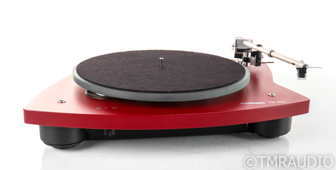 Thorens TD-309 Turntable; TD309; Audio-Technica AT440MLa MM Cartridge; Red