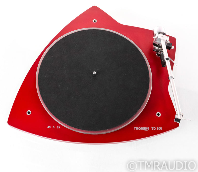 Thorens TD-309 Turntable; TD309; Audio-Technica AT440MLa MM Cartridge; Red