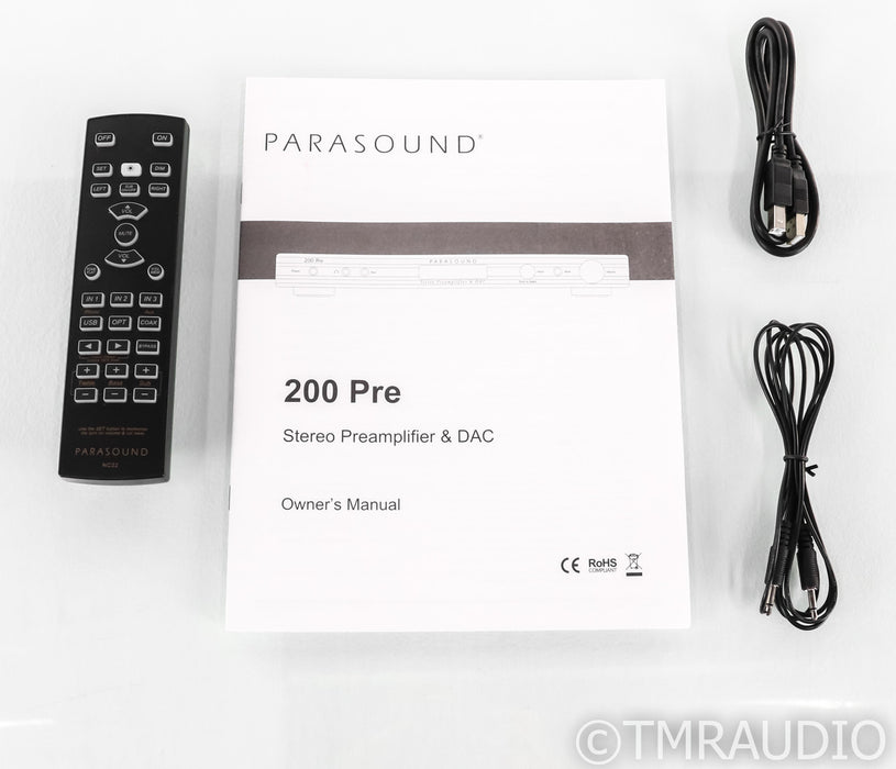 Parasound 200 Pre 2.1 Channel Preamplifier / DAC; 200-Pre; MM/MC Phono; Remote