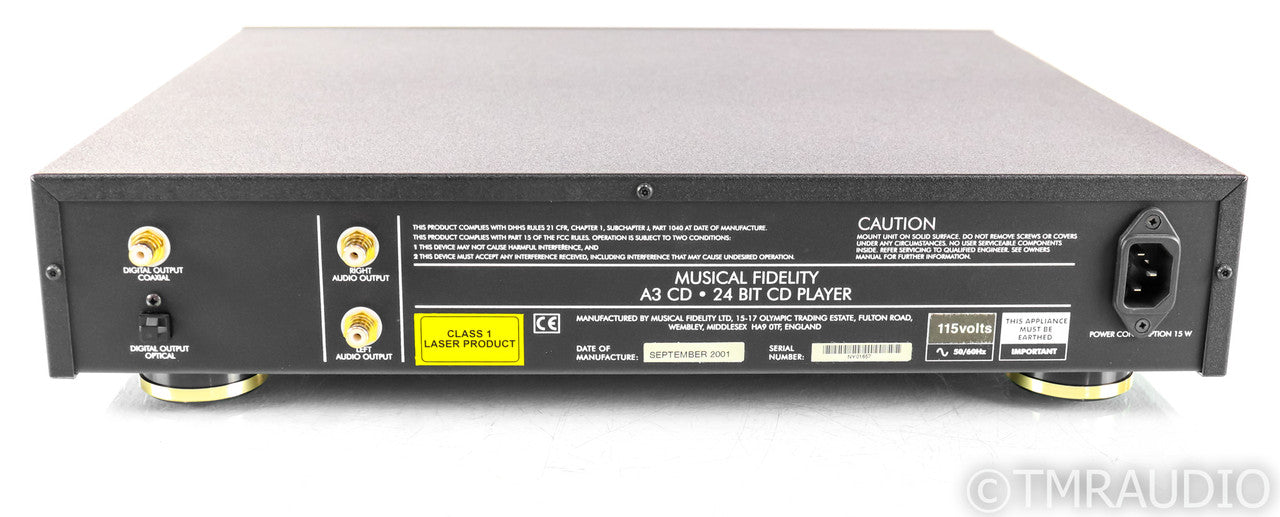 Musical Fidelity A3 CD Player; A-3; 24 Bit; Remote