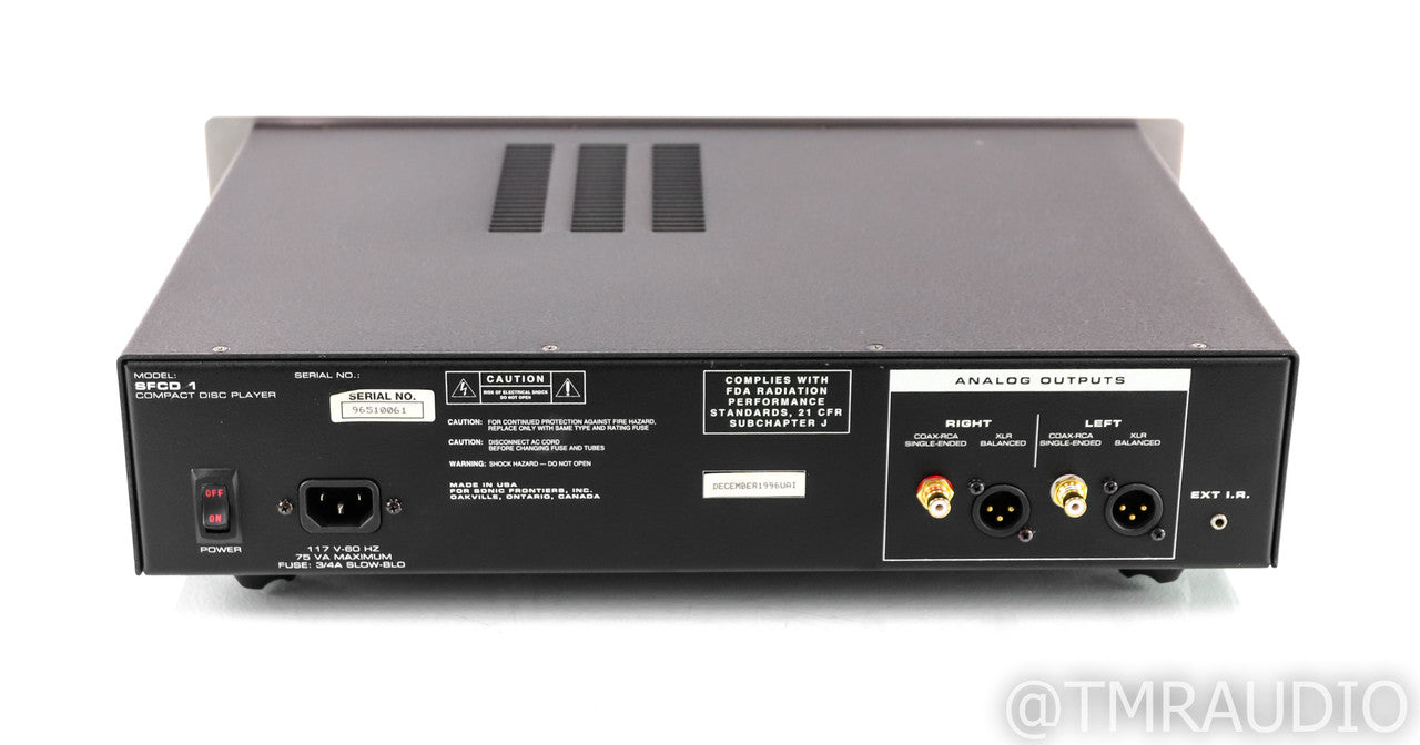 Sonic Frontiers SFCD 1 Vintage CD / HDCD Player; SFCD1; AS-IS (Power Issue)