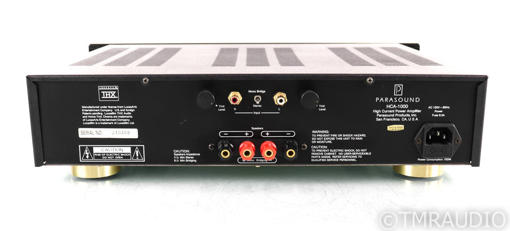 Parasound HCA-1000 Stereo Power Amplifier; HCA1000