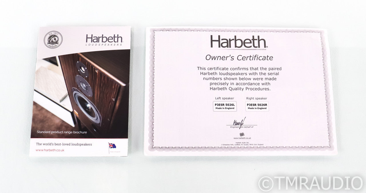 Harbeth P3ESR SE Bookshelf Speakers; Special Edition; Cherry Pair