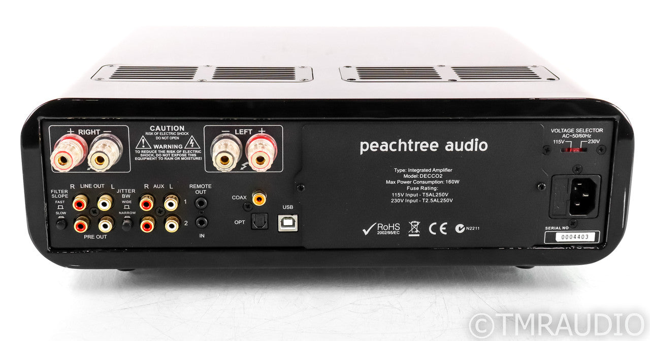 Peachtree Audio Decco2 Stereo Tube Hybrid Integrated Amplifier; DAC; Black