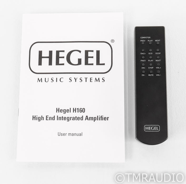 Hegel H160 Stereo Integrated Amplifier; H160; Black; Remote