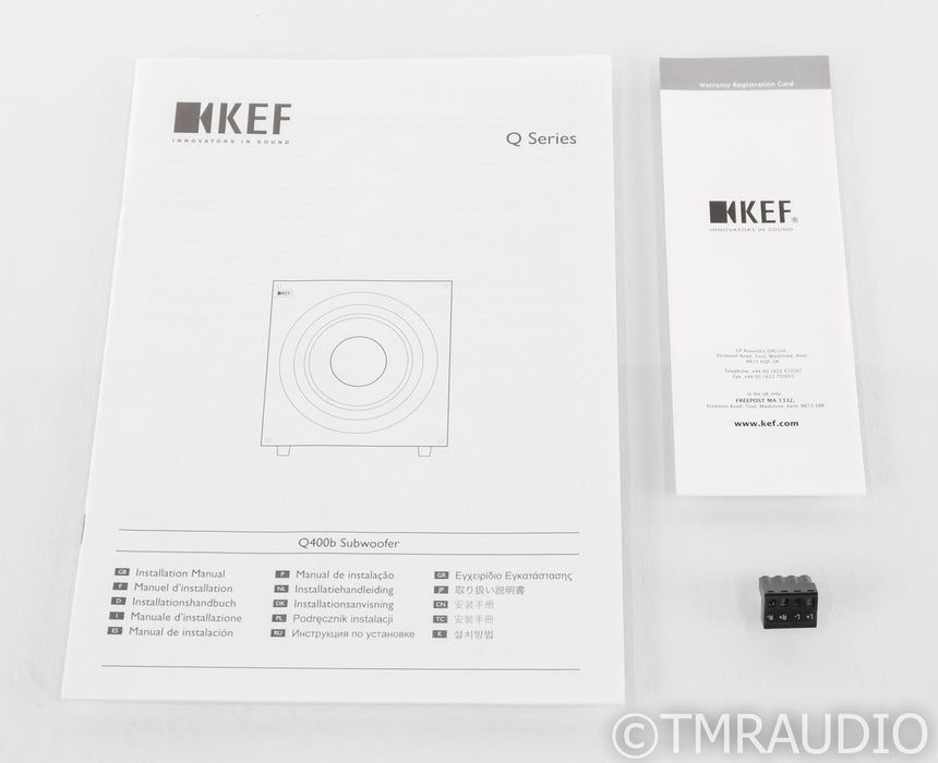KEF Q400b 10" Powered Subwoofer; Black Oak; Q-400b