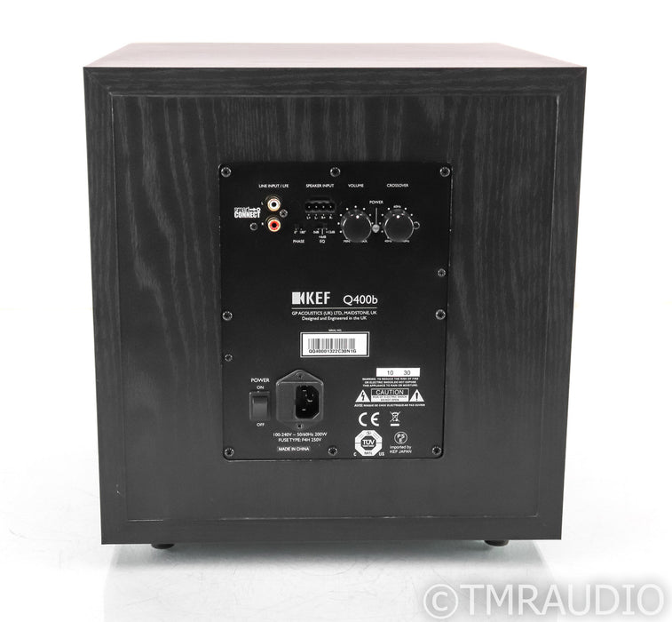 KEF Q400b 10" Powered Subwoofer; Black Oak; Q-400b