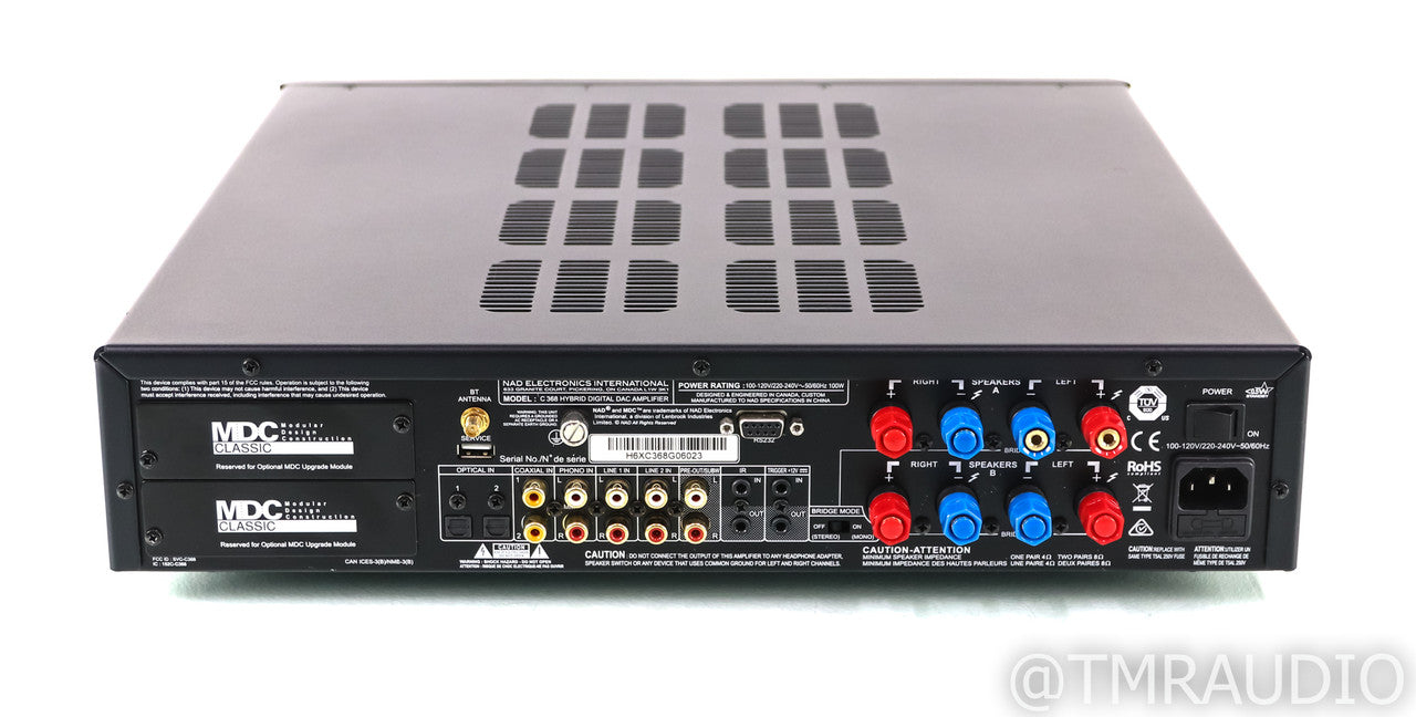 NAD C 368 Stereo Integrated Amplifier; C368; DAC; Bluetooth; Remote; MM Phono