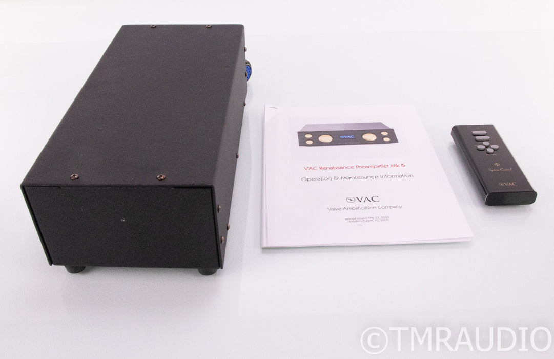 V.A.C. Renaissance Mk 3 Stereo Tube Preamplifier; MK III; MM/MC Phono; Remote