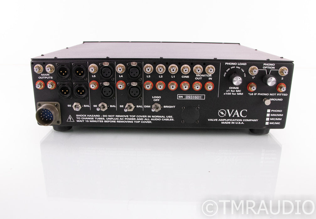 V.A.C. Renaissance Mk 3 Stereo Tube Preamplifier; MK III; MM/MC Phono; Remote