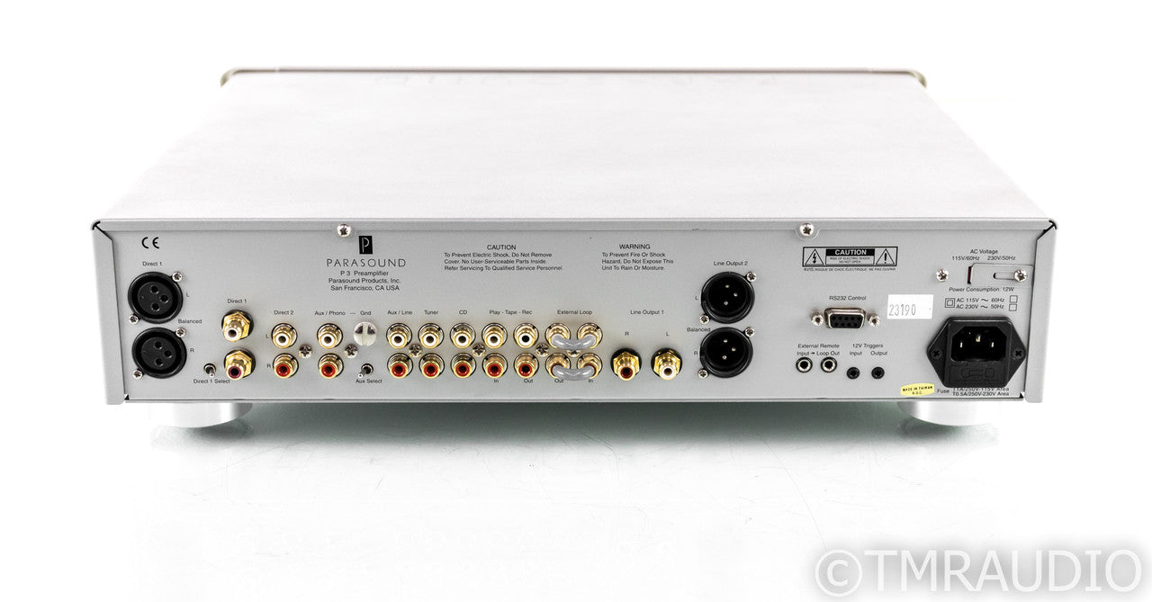 Parasound Halo P3 Stereo Preamplifier; P-3; Remote; MM Phono