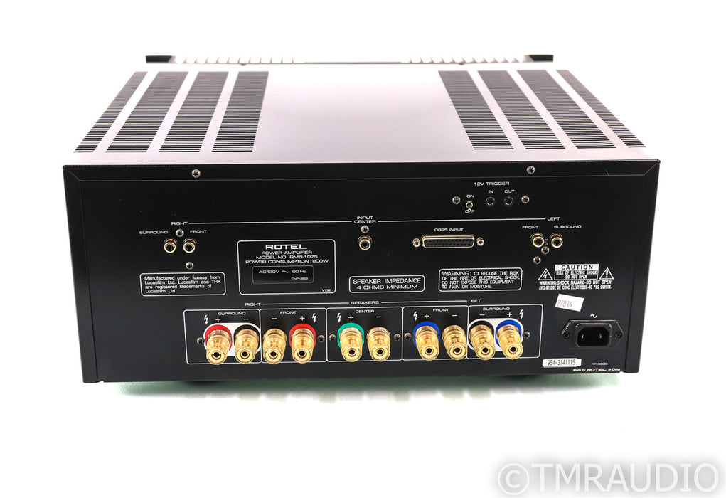 Rotel RMB-1075 Five Channel Power Amplifier; RMB1075; 5 Channel; THX