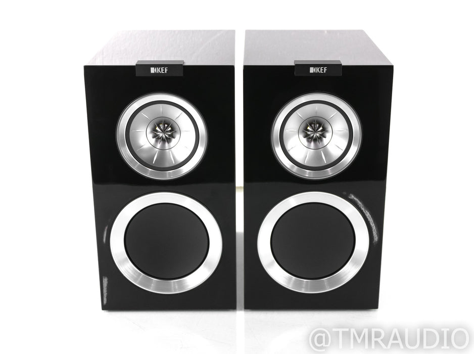 KEF R300 Bookshelf Speakers; Black Pair; R-300