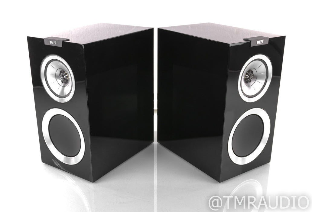 KEF R300 Bookshelf Speakers; Black Pair; R-300