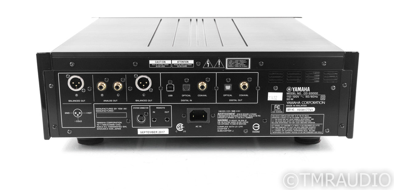Yamaha CD-S3000 SACD / CD Player; CDS3000; Remote