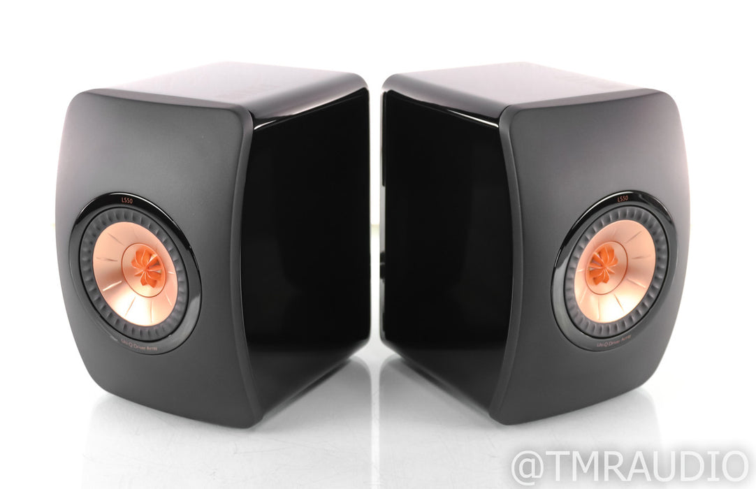 KEF LS50 Bookshelf Speakers; Black Pair; LS-50