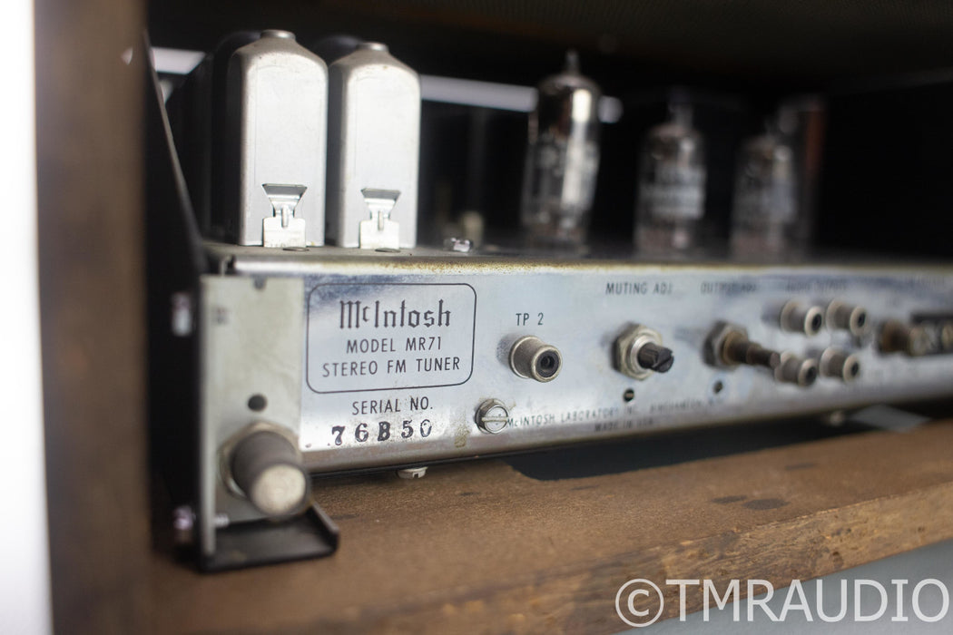 McIntosh MR71 Vintage Tube FM Tuner w/ Wood Cabinet; MR-71